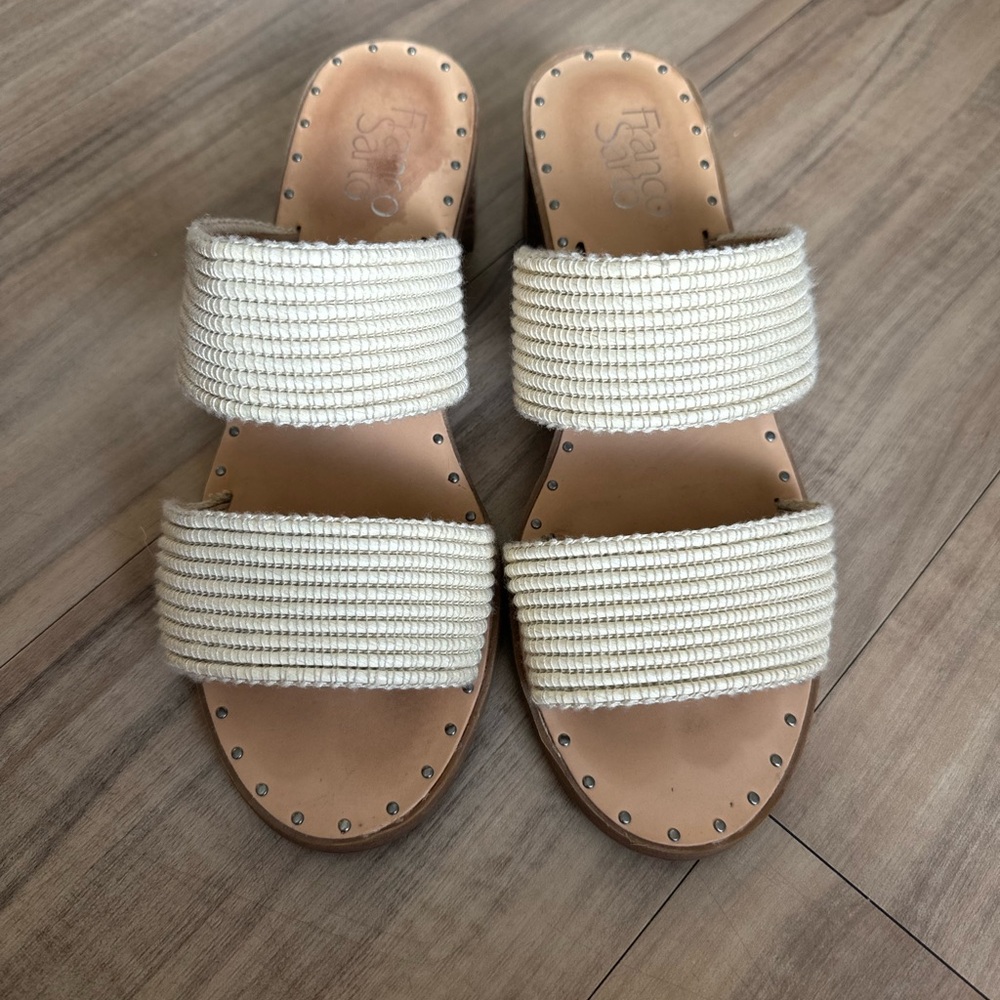Franco Sarto Women's Ivory Heeled Sandals